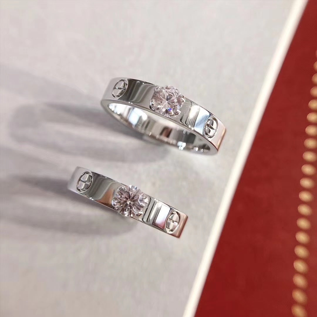 [✨Rose💎]LOVE RING 3.6MM 1 BIG DIAMOND