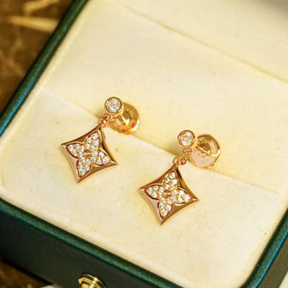 [✨Rose💎]✨Rose💎 DIAMONDS EARRINGS GOLD