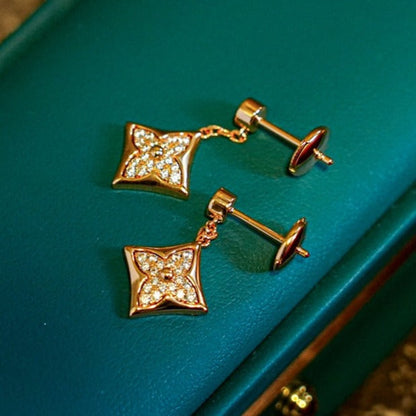 [✨Rose💎]✨Rose💎 DIAMONDS EARRINGS GOLD