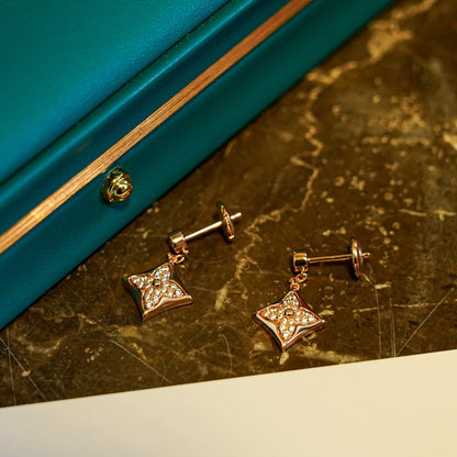 [✨Rose💎]✨Rose💎 DIAMONDS EARRINGS GOLD