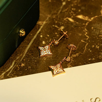 [✨Rose💎]✨Rose💎 DIAMONDS EARRINGS GOLD