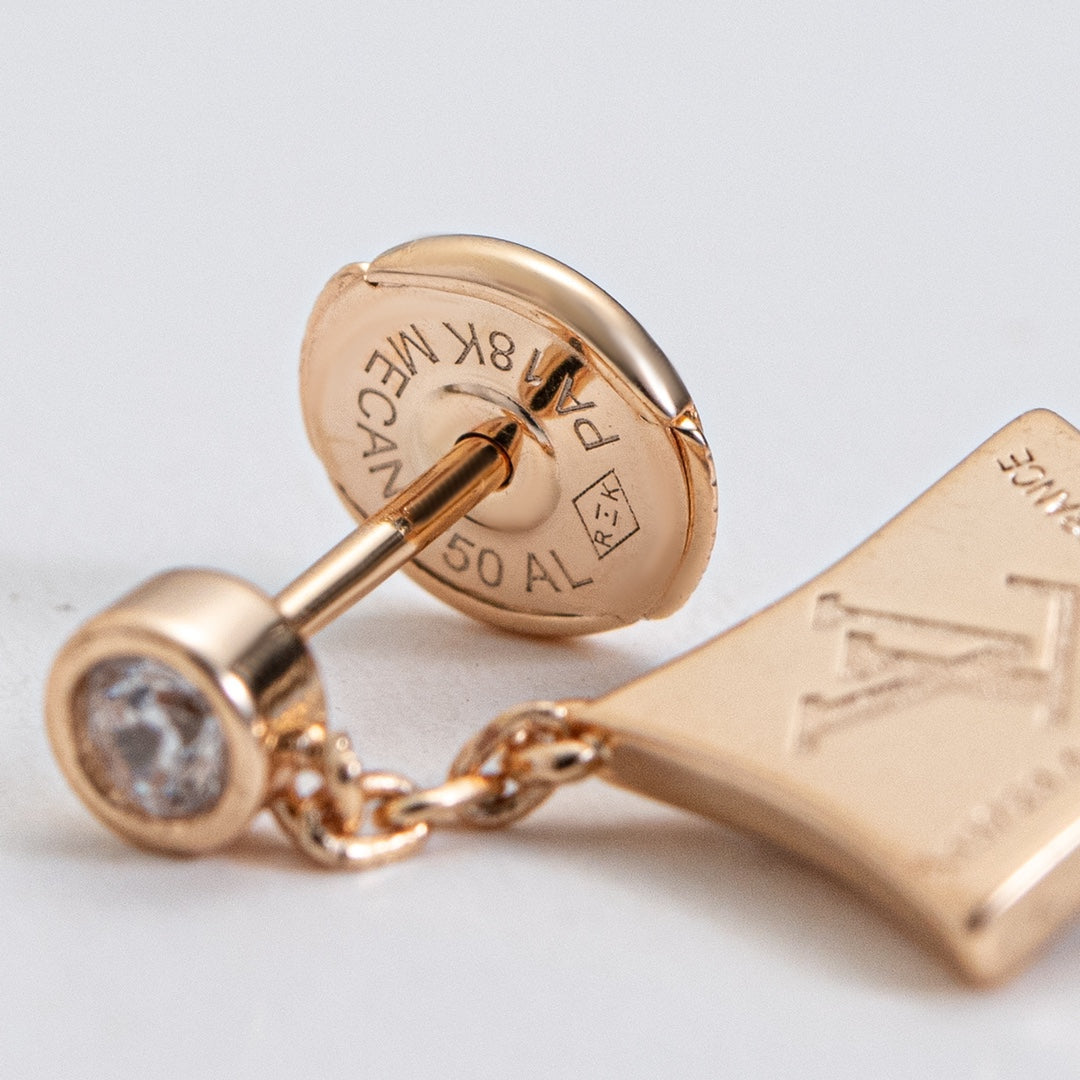 [✨Rose💎]✨Rose💎 DIAMONDS EARRINGS GOLD