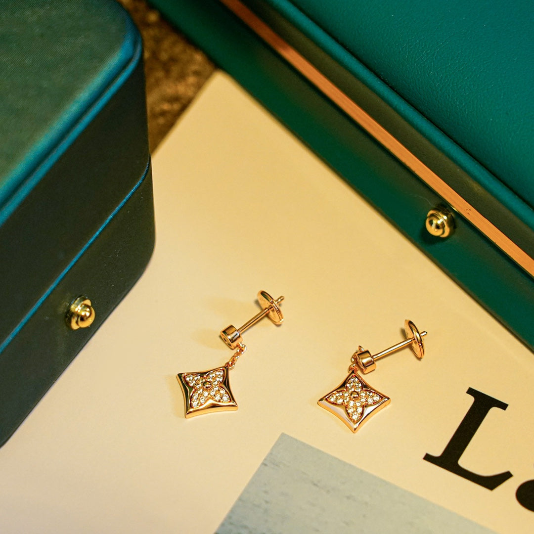 [✨Rose💎]STAR DIAMONDS EARRINGS GOLD