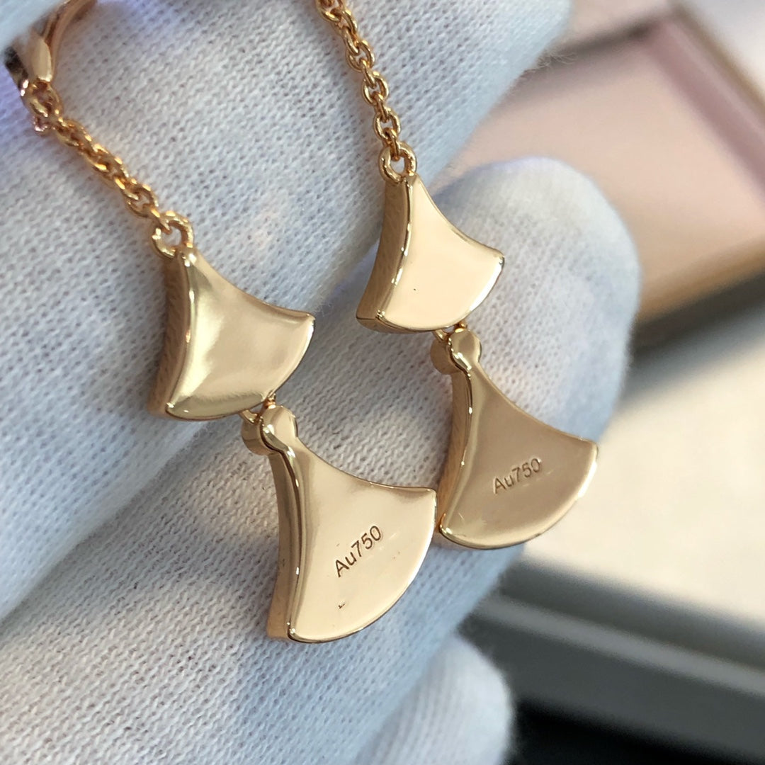 [✨Rose💎]DREAM EARRINGS 3 MOTIFS MALACHITE MOP PINK GOLD