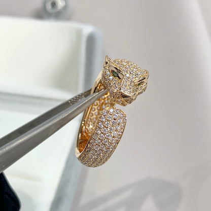 [✨Rose💎]PANTHERE PINK GOLD DIAMOND RING