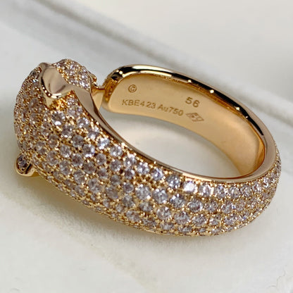[✨Rose💎]PANTHERE PINK GOLD DIAMOND RING