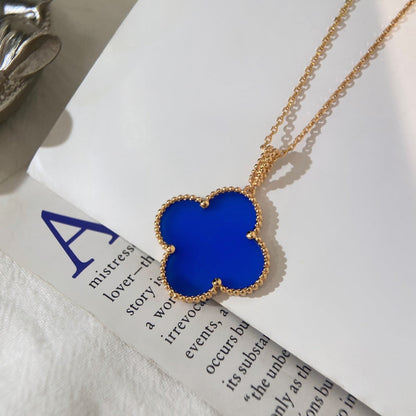 [✨Rose💎]CLOVER 25MM NECKLACE TURQUOISE ROSE GOLD