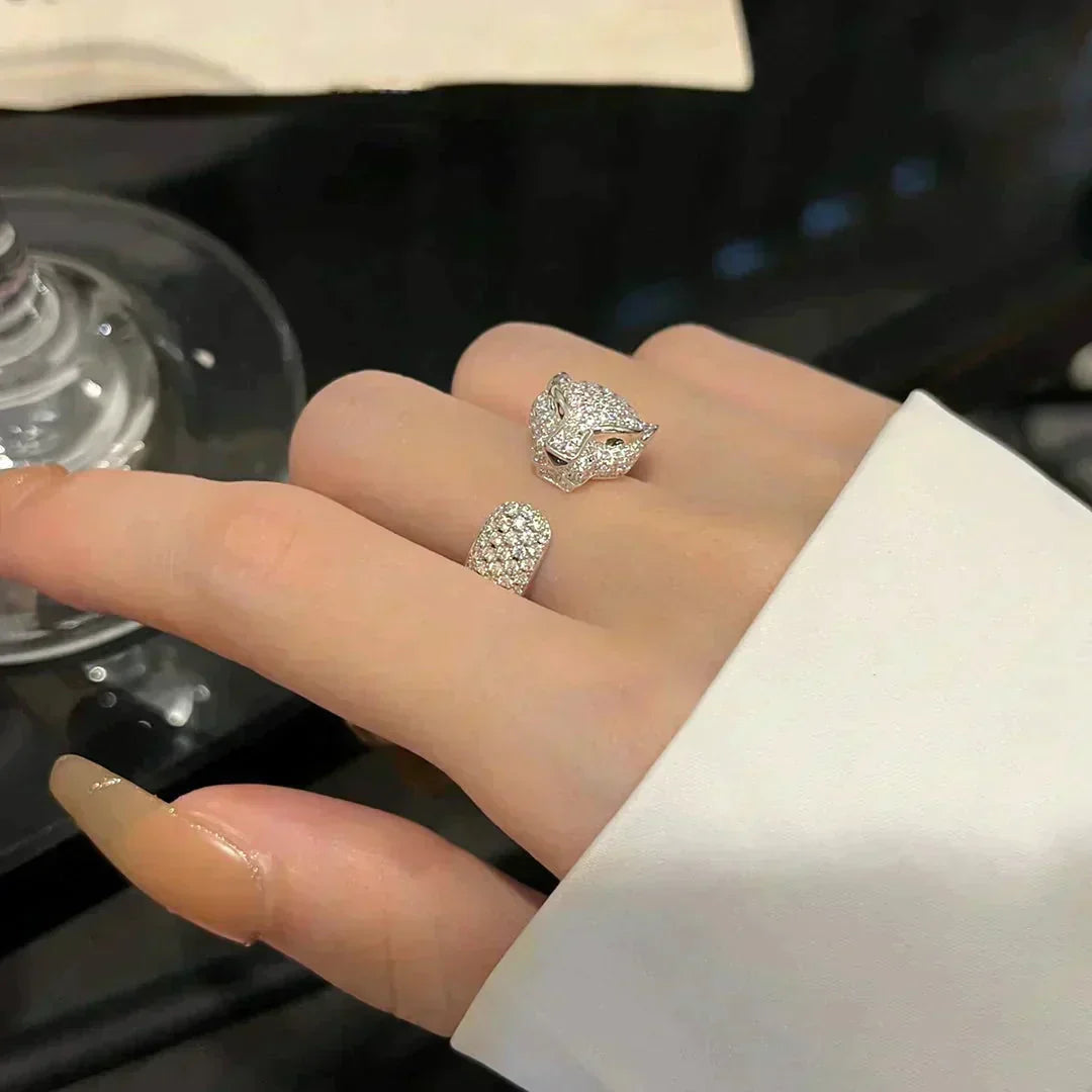 [✨Rose💎]PANTHERE 5.5MM ALL DIAMOND RING