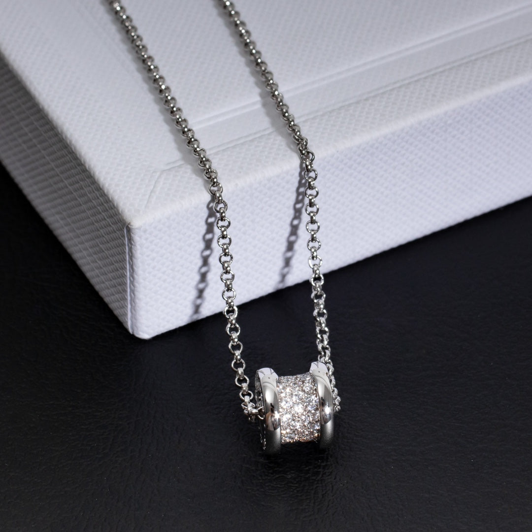 [✨Rose💎]ZERO 1 SILVER DIAMOND NECKLACE
