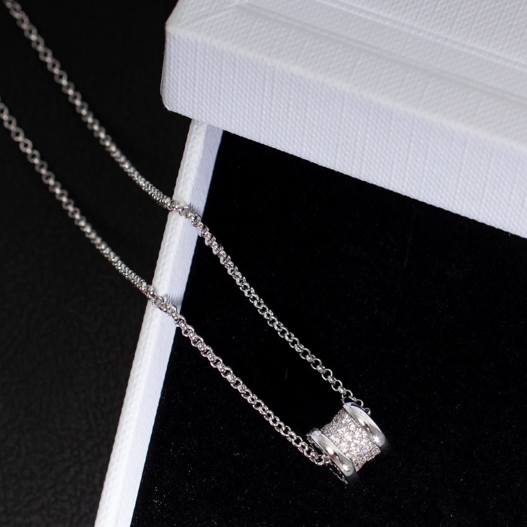 [✨Rose💎]ZERO 1 SILVER DIAMOND NECKLACE
