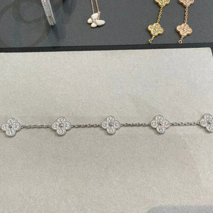 [St✨Rose💎ar Jewelry] CLOVER 5 MOTIF FULL DIAMOND BRACELET COLLECTION