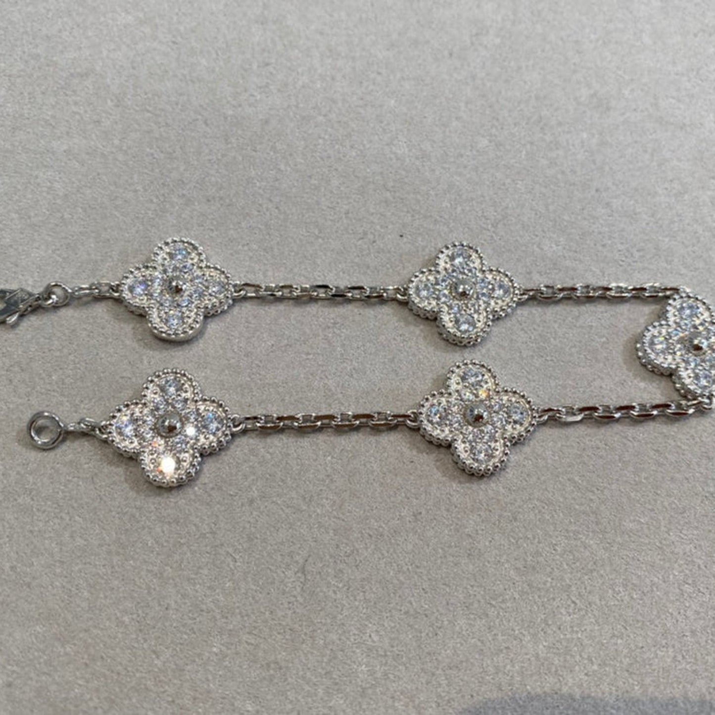 [St✨Rose💎ar Jewelry] CLOVER 5 MOTIF FULL DIAMOND BRACELET COLLECTION