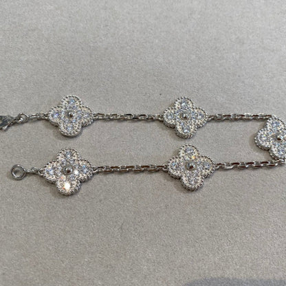 [St✨Rose💎ar Jewelry] CLOVER 5 MOTIF FULL DIAMOND BRACELET COLLECTION
