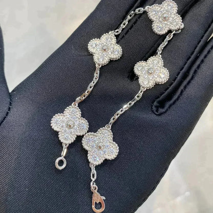 [St✨Rose💎ar Jewelry] CLOVER 5 MOTIF FULL DIAMOND BRACELET COLLECTION