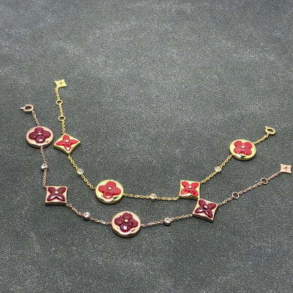 [✨Rose💎]✨Rose💎 AND SUN CARNELIAN 4 MOTIFS 3 DIAMONDS