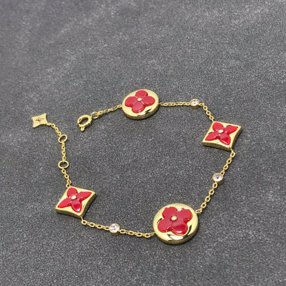 [✨Rose💎]✨Rose💎 AND SUN CARNELIAN 4 MOTIFS 3 DIAMONDS