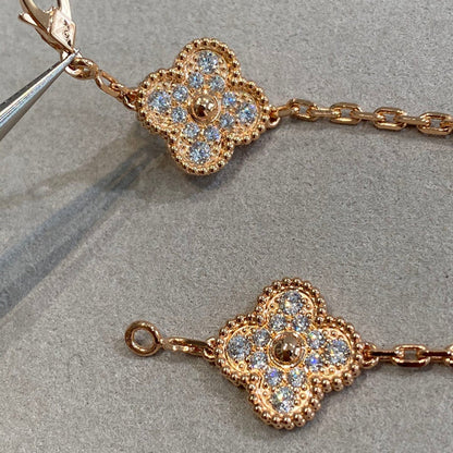 [St✨Rose💎ar Jewelry] CLOVER 5 MOTIF FULL DIAMOND BRACELET COLLECTION
