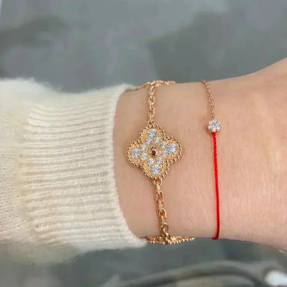 [St✨Rose💎ar Jewelry] CLOVER 5 MOTIF FULL DIAMOND BRACELET COLLECTION