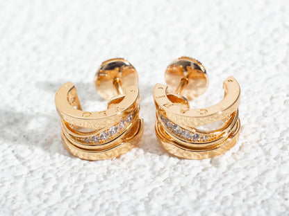 [✨Rose💎]ZERO 1 PINK GOLD DIAMONDS EARRINGS
