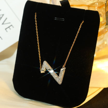 [✨Rose💎]VOLT SILVER DIAMOND PEDANT NECKLACE