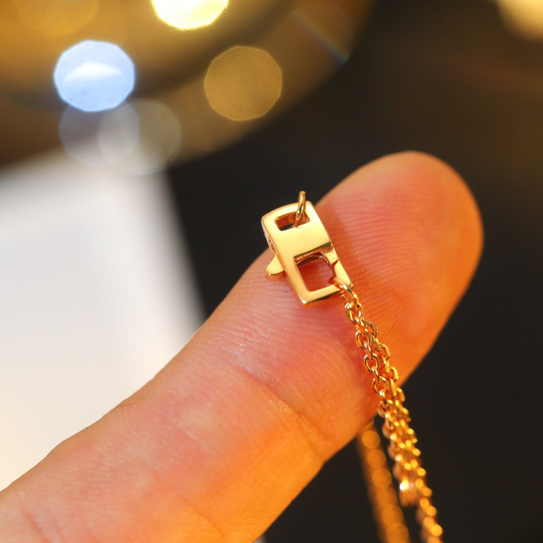 [✨Rose💎]STAR AND SUN DIAMOND PINK GOLD NECKLACE