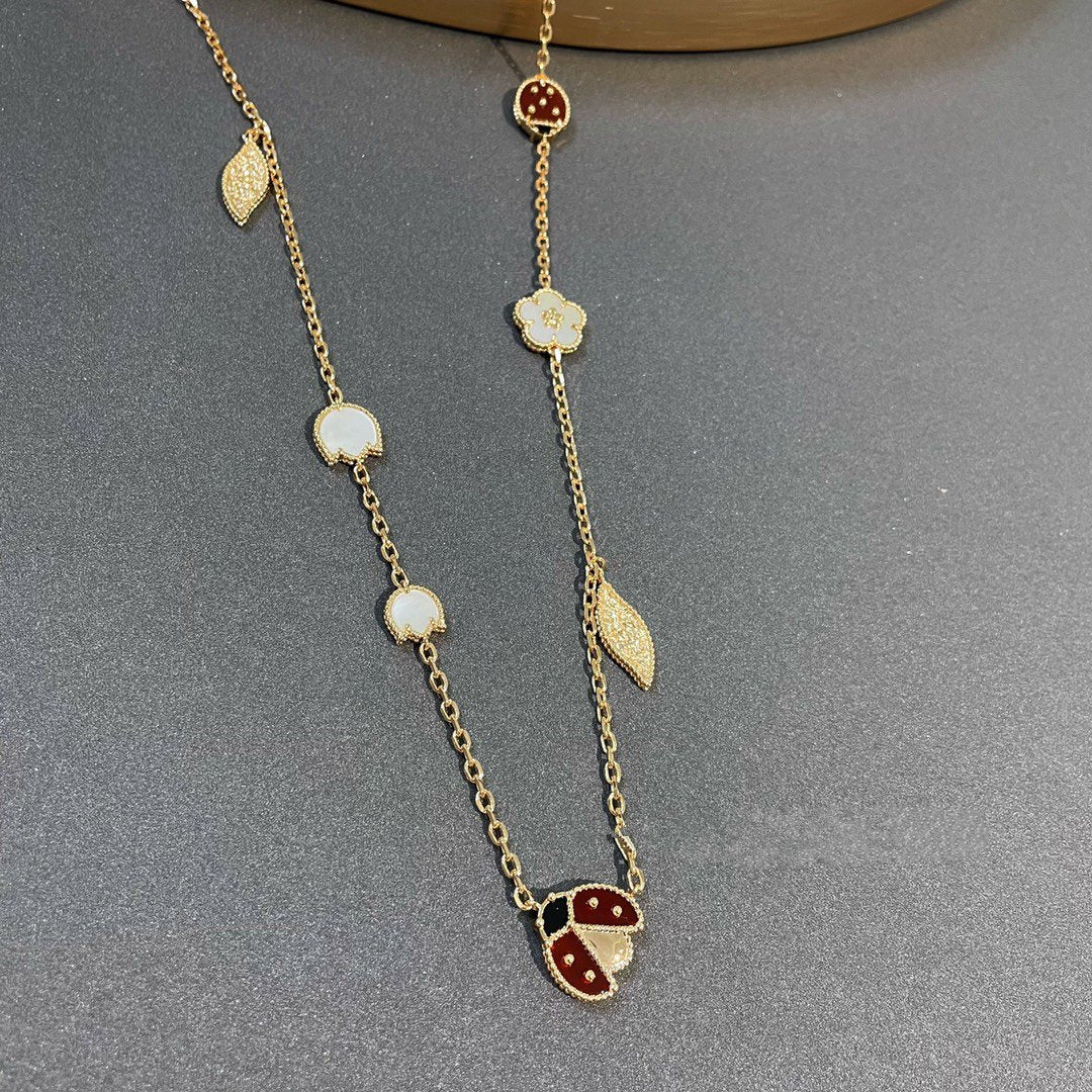 [✨Rose💎]LUCKY SPRING 15 MOTIFS GOLD NECKLACE