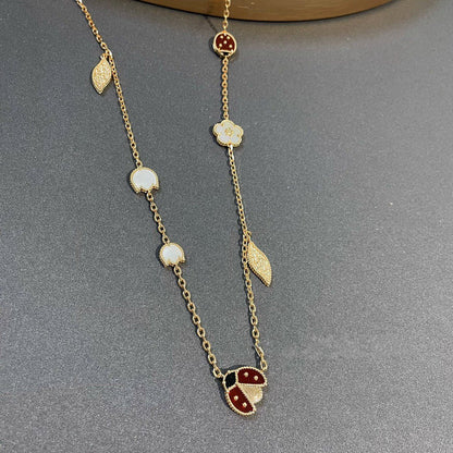[✨Rose💎]LUCKY SPRING 15 MOTIFS GOLD NECKLACE