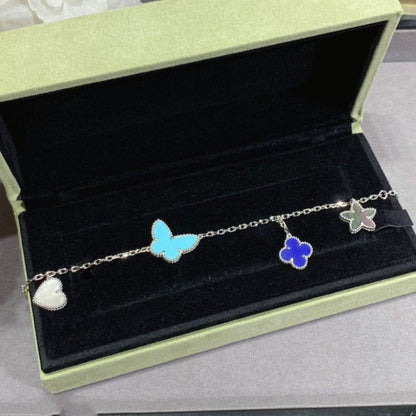 [✨Rose💎]LUCKY SPRING SILVER BRACELET 4 MOTIF