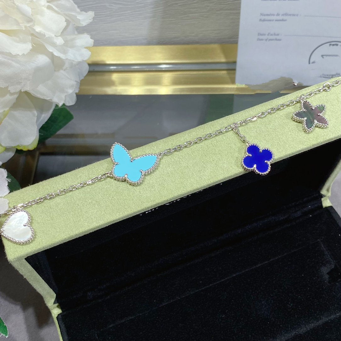 [✨Rose💎]LUCKY SPRING SILVER BRACELET 4 MOTIF