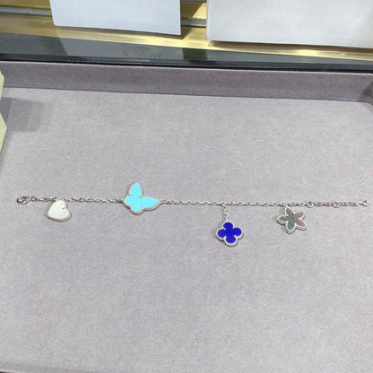 [✨Rose💎]LUCKY SPRING SILVER BRACELET 4 MOTIF