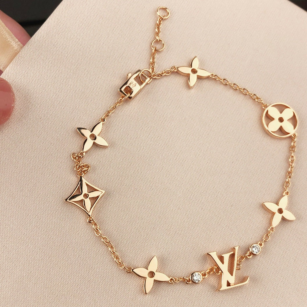[✨Rose💎]✨Rose💎 AND SUN 7 MOTIFS GOLD BRACELET