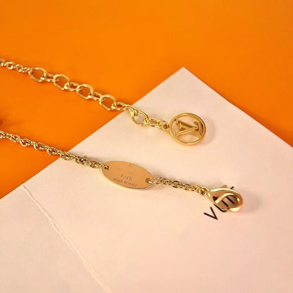 [✨Rose💎]LOGO ✨Rose💎 MOTIF GOLD BRACELET