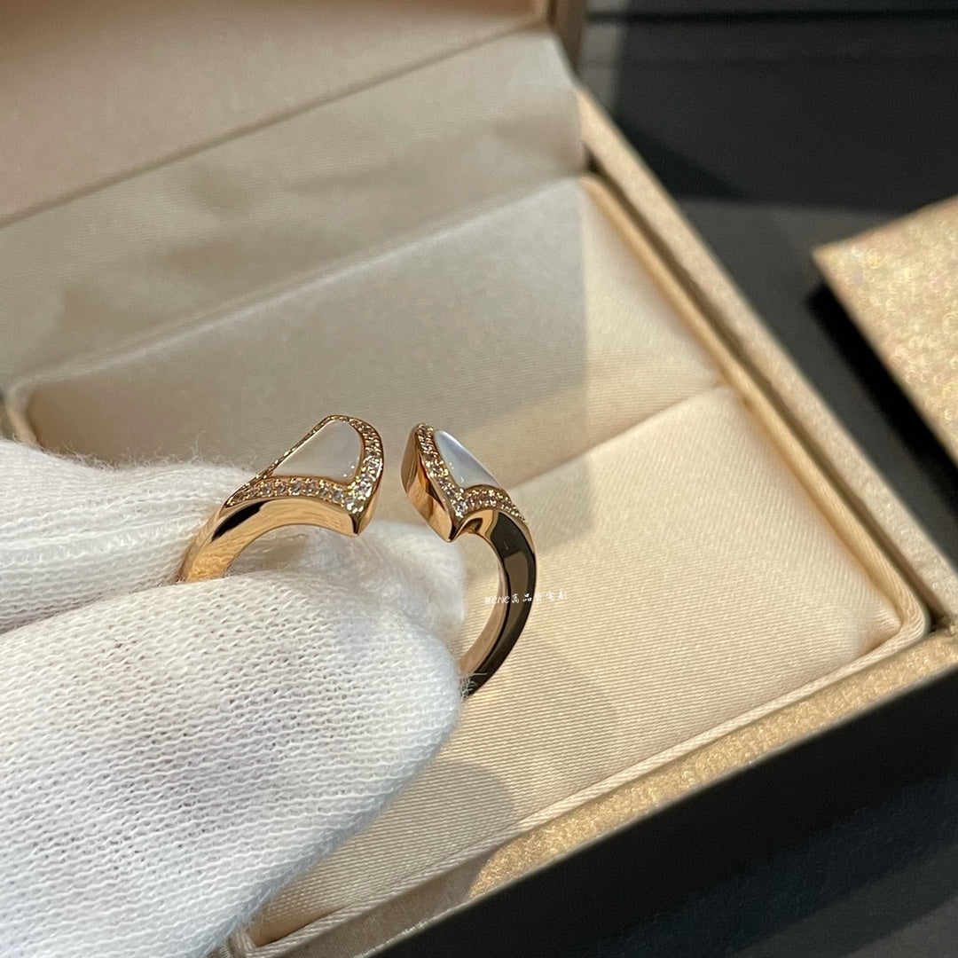 [✨Rose💎]DREAM MOP DIAMOND OPEN RING