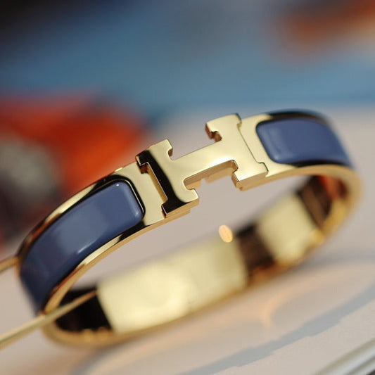 [✨Rose💎]H BRACELET 12MM BLUE GRAY