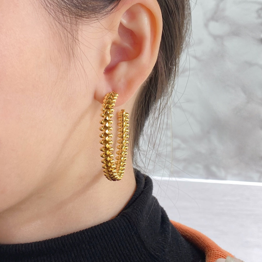 [✨Rose💎]CLASH LARGE HOOP EARRINGS