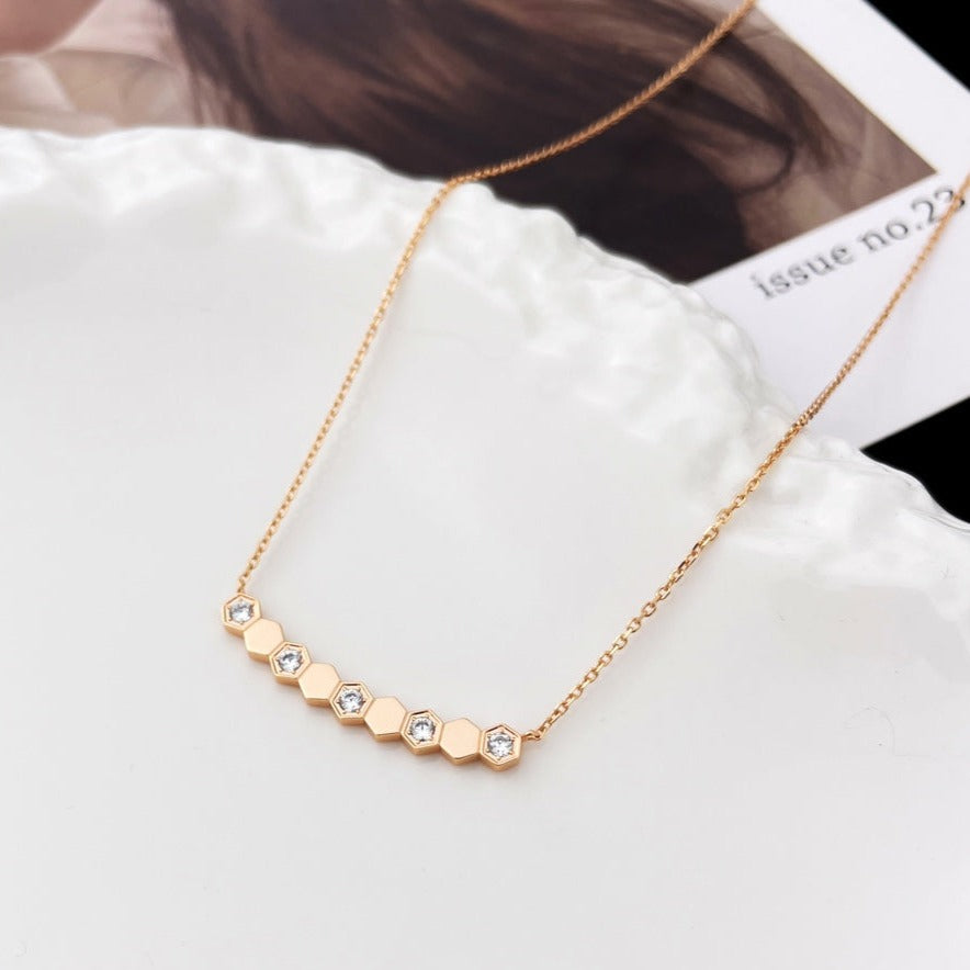 [✨Rose💎]BEE MY LOVE DIAMOND NECKLACE
