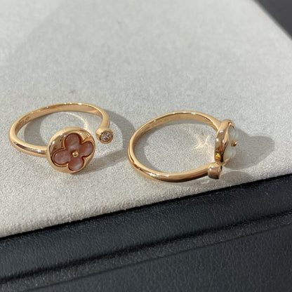 [✨Rose💎]SUN 1 DIAMOND PINK MOP RING