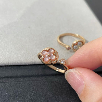 [✨Rose💎]SUN 1 DIAMOND PINK MOP RING