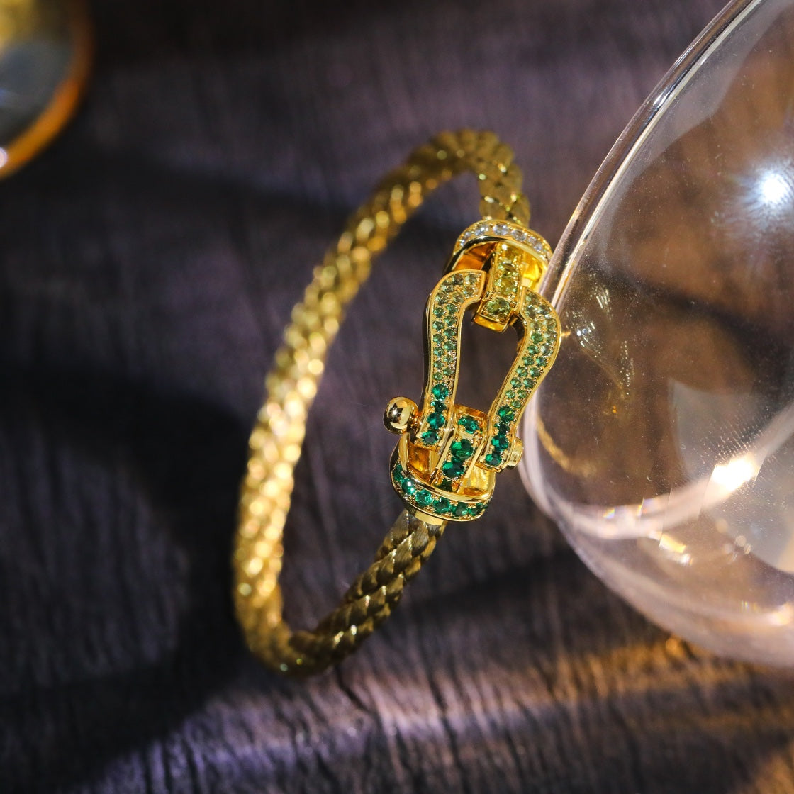 [✨Rose💎]FORCE 10 GOLD GREEN DIAMOND PAVED