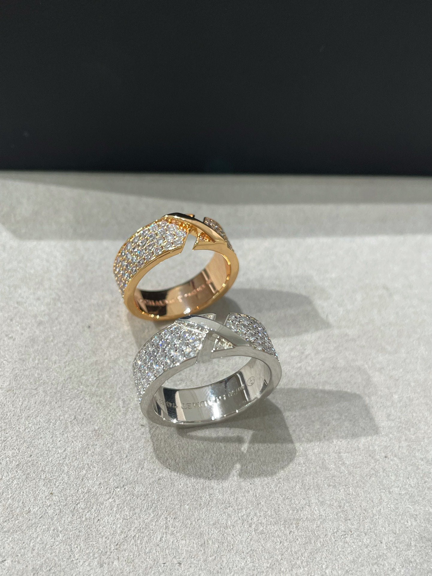 [✨Rose💎]LIENS EVIDENCE  DIAMOND PAVED RING