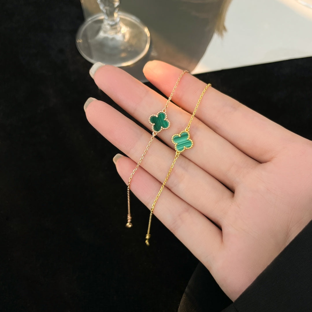 [✨Rose💎]CLOVER BRACELET MALACHITE 1 MOTIF