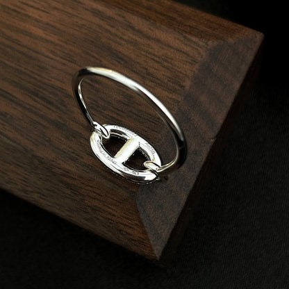 [✨Rose💎]RONDE SMALL SILVER DIAMOND RING