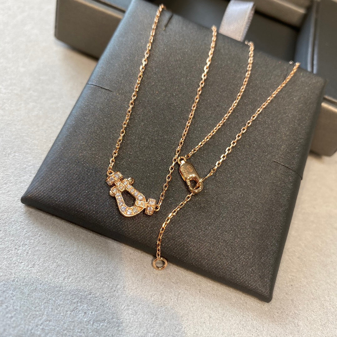 [✨Rose💎]FORCE 10 DIAMOND PINK GOLD NECKLACE MINI MODEL