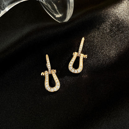 [✨Rose💎]FORCE 10 FULL DIAMOND DROP EARRINGS MEDIUM MODEL