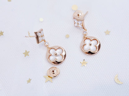 [✨Rose💎]✨Rose💎 AND SUN PINK GOLD MOP DROP EARRINGS