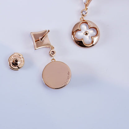 [✨Rose💎]✨Rose💎 AND SUN PINK GOLD MOP DROP EARRINGS