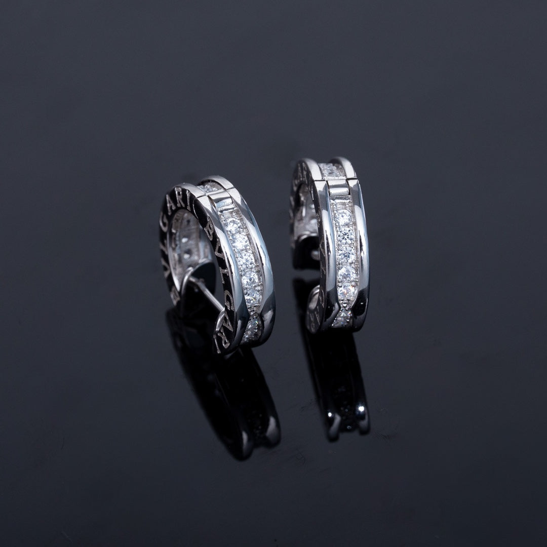 [✨Rose💎]ZERO 1 MINI SILVER DIAMOND EARRINGS