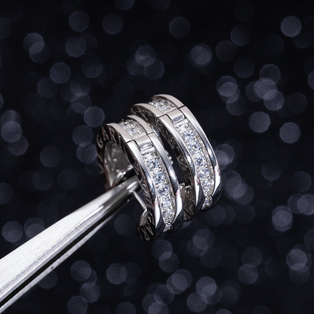 [✨Rose💎]ZERO 1 MINI SILVER DIAMOND EARRINGS