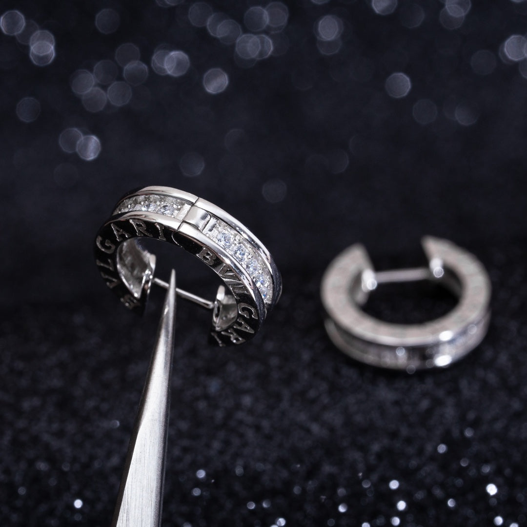 [✨Rose💎]ZERO 1 MINI SILVER DIAMOND EARRINGS