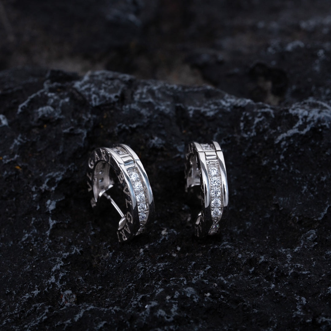 [✨Rose💎]ZERO 1 MINI SILVER DIAMOND EARRINGS